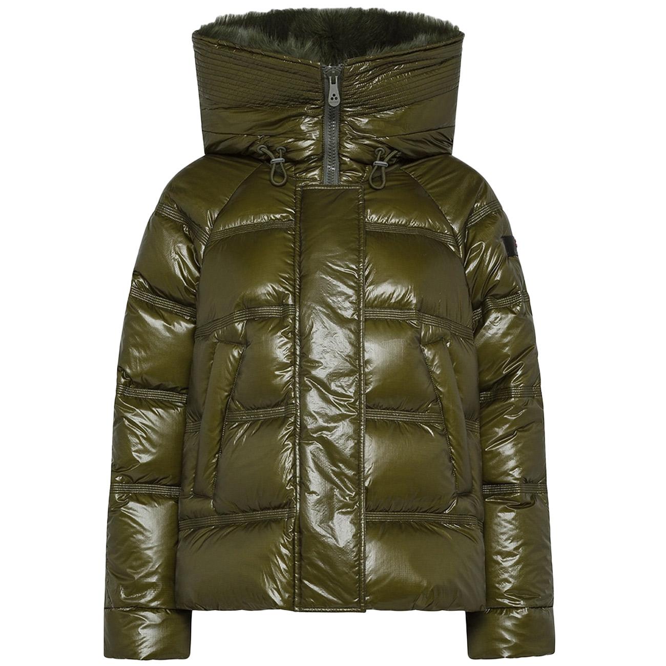 Piumino takan rp mid fur lucido PED5123 01181752 689 VERDE PEUTEREY 