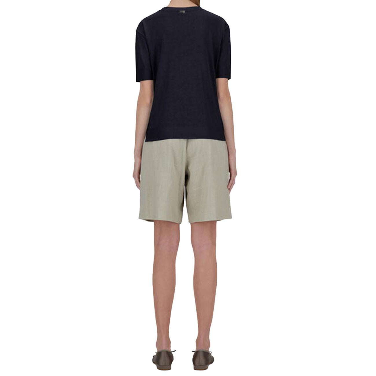 T-Shirt In Glam Knit Effect JG000223D-52056 9200 BLU HERNO 