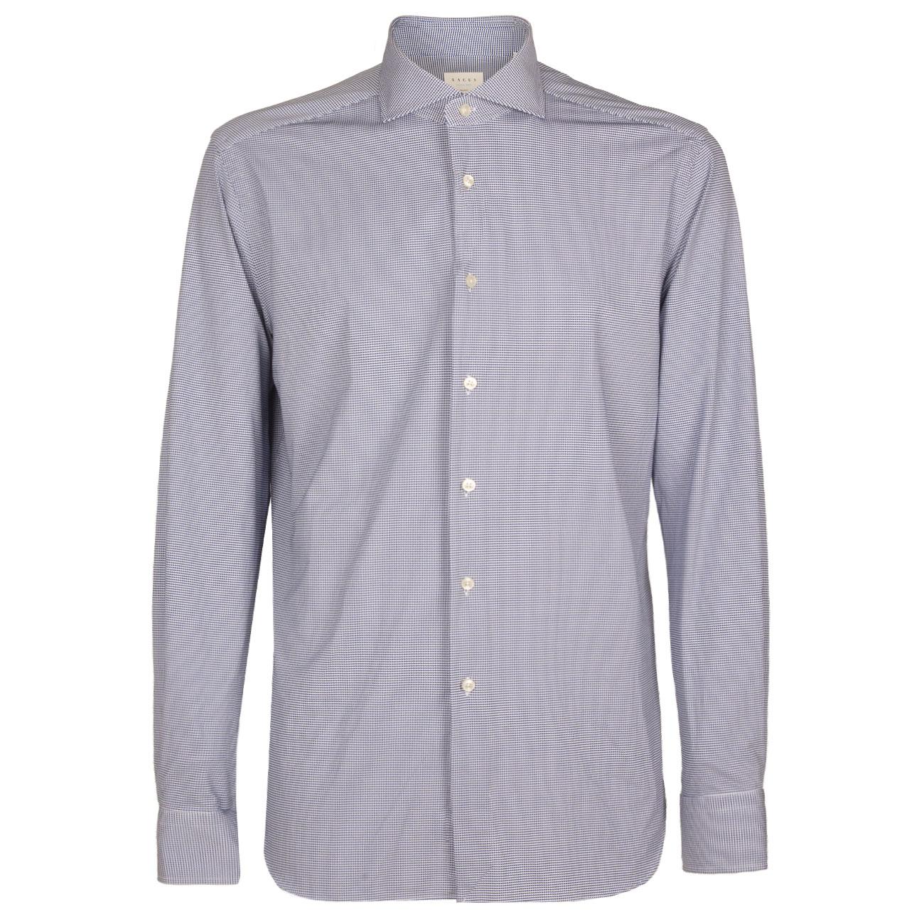 Camicia Microdisegno Active Uomo Bianco Blu 51610 003 BIANCO/BLU XACUS 