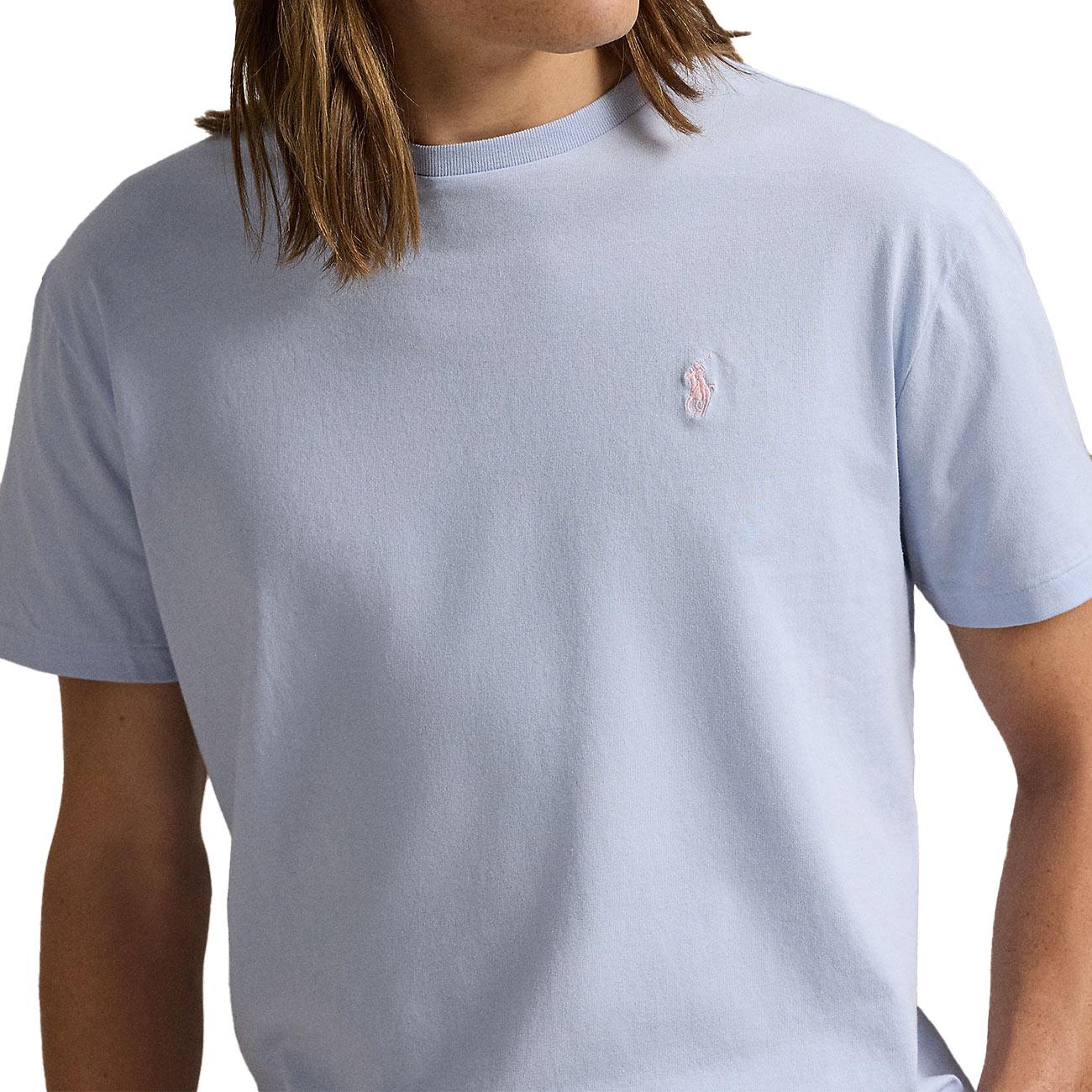 T-Shirt Girocollo Slim Fit Jersey Uomo Cornflower Blue 710671438 418 CORNFLOWER BLUE/C3173 POLO RALPH LAUREN 