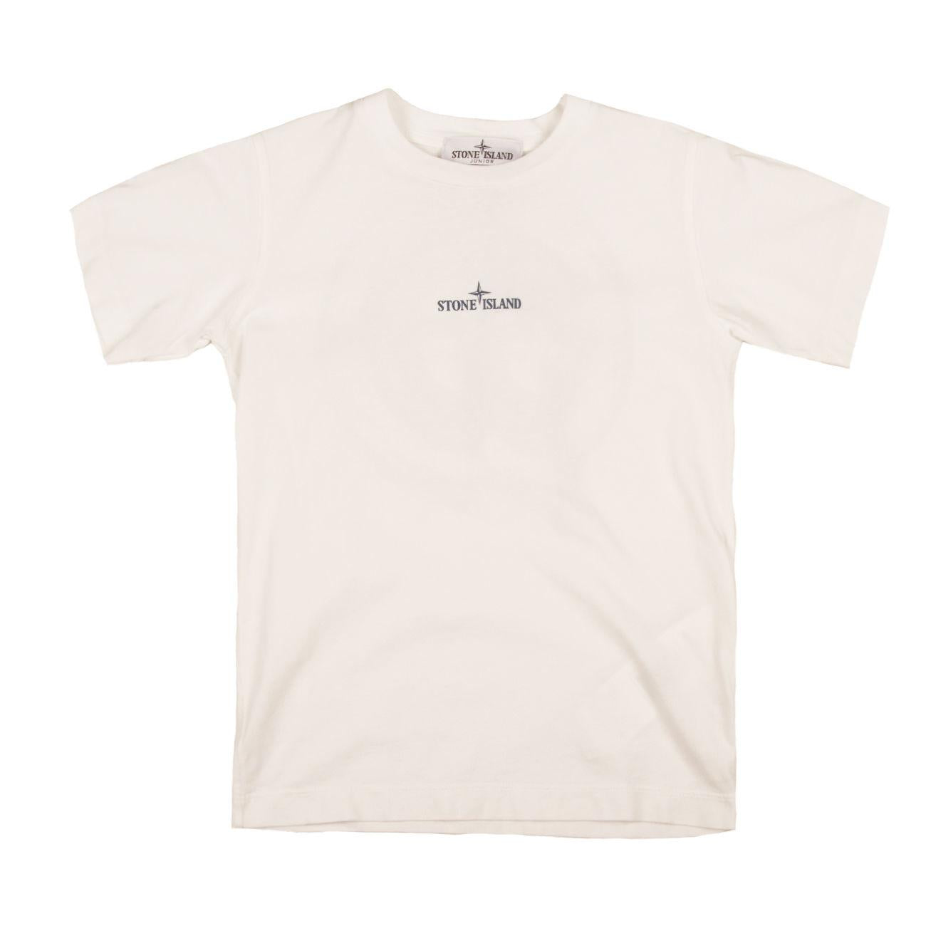 T-Shirt Drop Shot One Bambino White 781621053 V0001, WHITE STONE ISLAND 