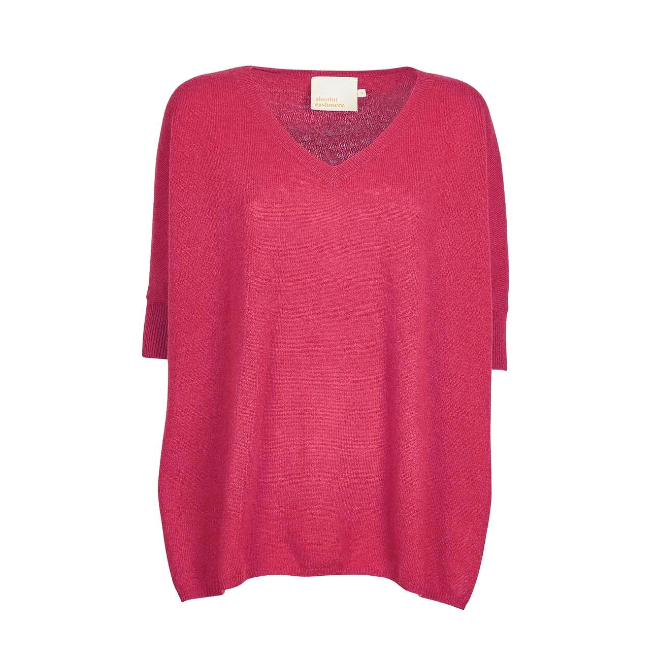 Pull Poncho Astrid Donna Rose Fluo AC142020C ROSE FLUO ABSOLUT CASHMERE 