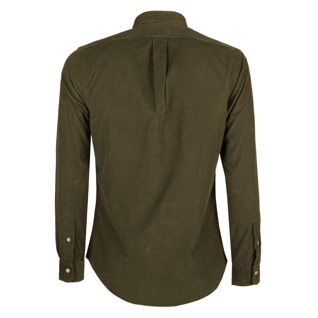 Camicia A Coste Uomo Defender Green 710818761 014 DEFENDER GREEN POLO RALPH LAUREN 