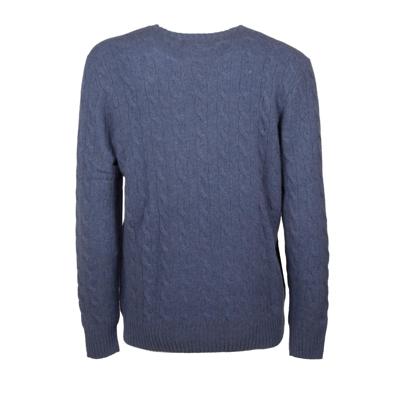 Pullover In Lana E Cashmere Uomo Twilight Blue 710876762 008 TWILIGHT BLUE HTHR POLO RALPH LAUREN 