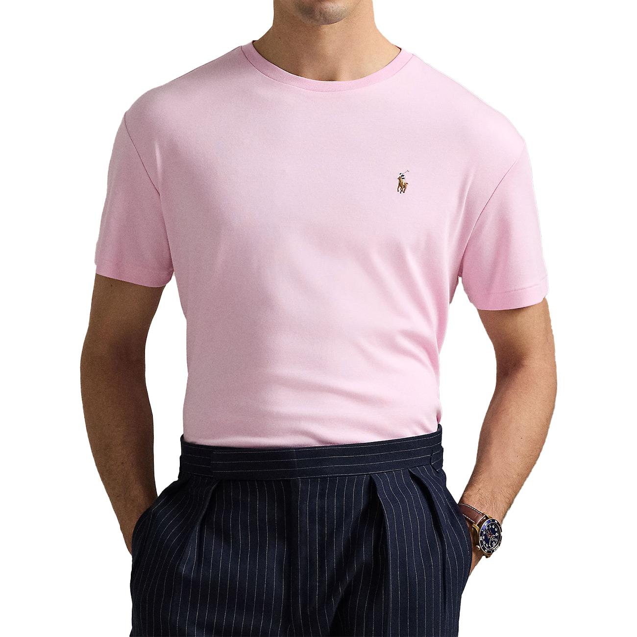 T-Shirt Slim Fit Uomo Carmel Pink 710740727 010 CARMEL PINK POLO RALPH LAUREN 