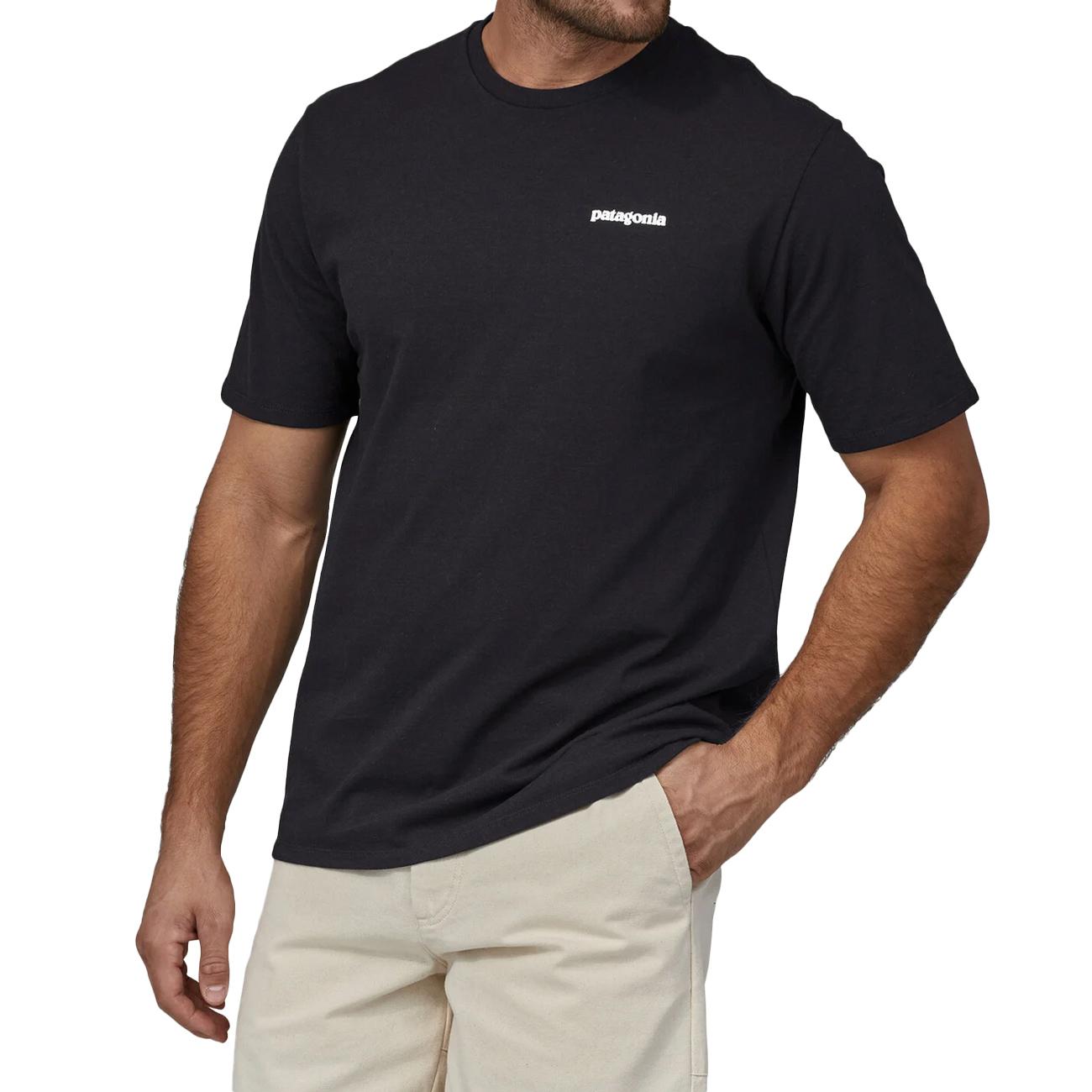Men's P-6 Logo Responsibili-Tee® 38504 BLK/BLACK PATAGONIA 