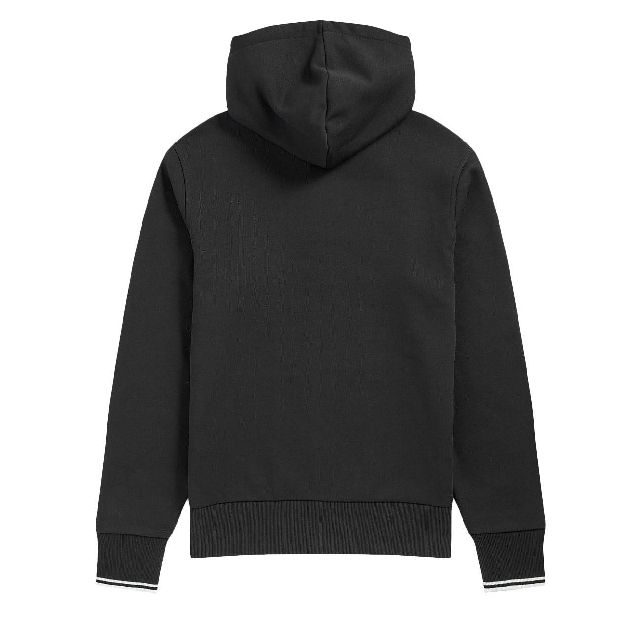 Felpa Con Cappuccio E Zip Uomo Nero J7536 198BLACK FRED PERRY 