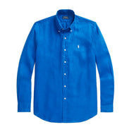 Camicia In Lino Uomo Heritage Blue 710794141 024 HERITAGE BLUE POLO RALPH LAUREN 