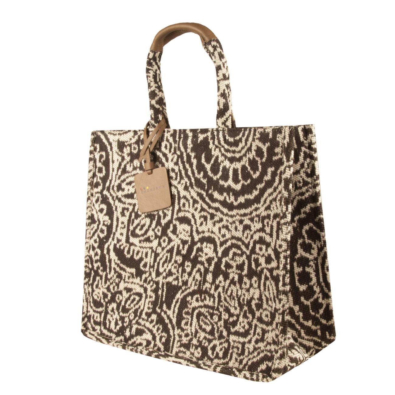 Borsa Tote Big Cayo Largo Black White CAYO LARGO BIG BLACK/WHITE CHANDANA 