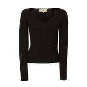 Maglia Scollo A V Donna Nero J3611307 003 NERO JUCCA 