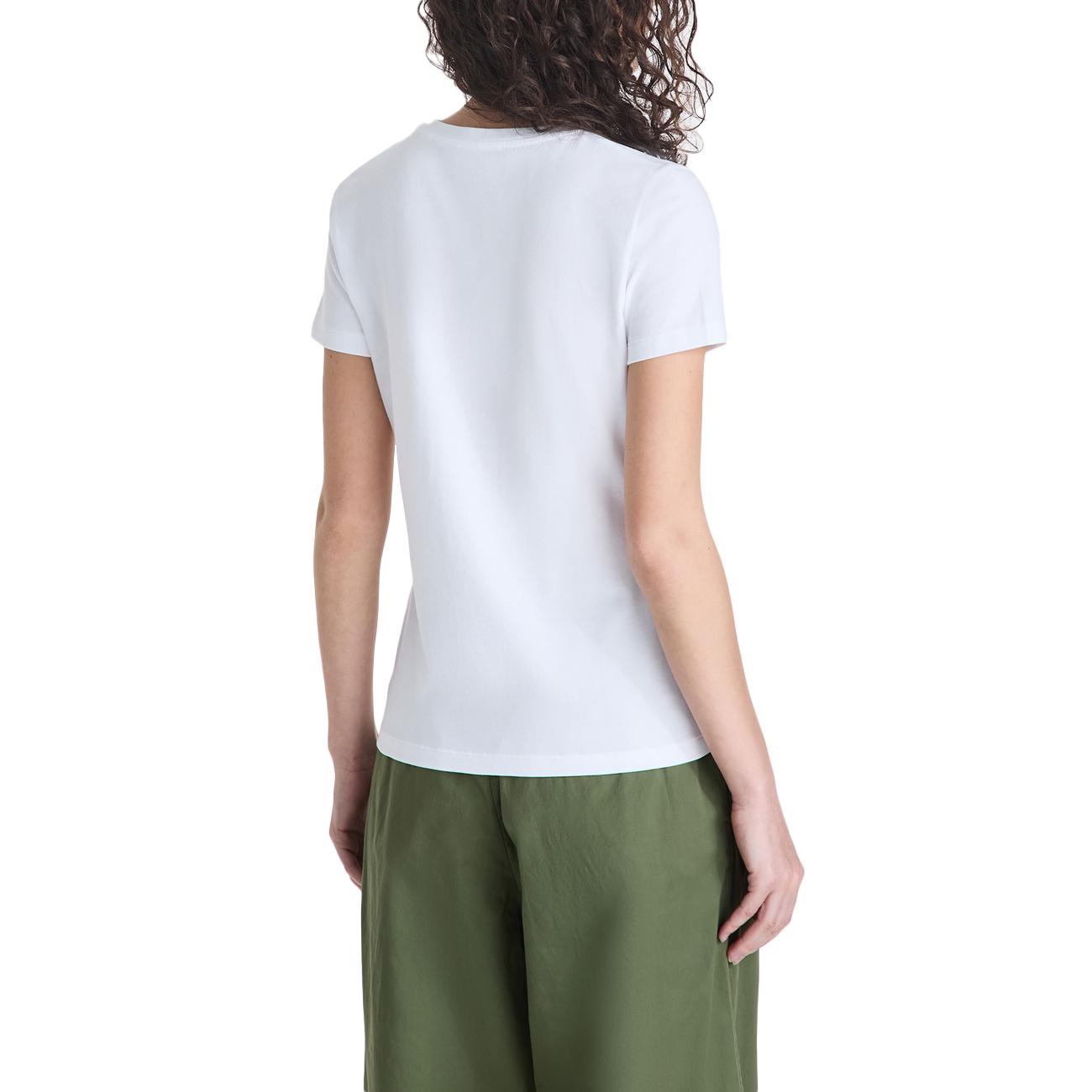 T-shirt Menta 04 In Cotone PED5664 99012414 730 BIANCO PEUTEREY 