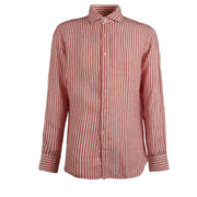 CAMICIA U. M/L RIGATA C/FRANCESE GUGLIELMINOTTI U3ECUU RL1/B.CO/ROSSO GUGLIELMINOTTI 