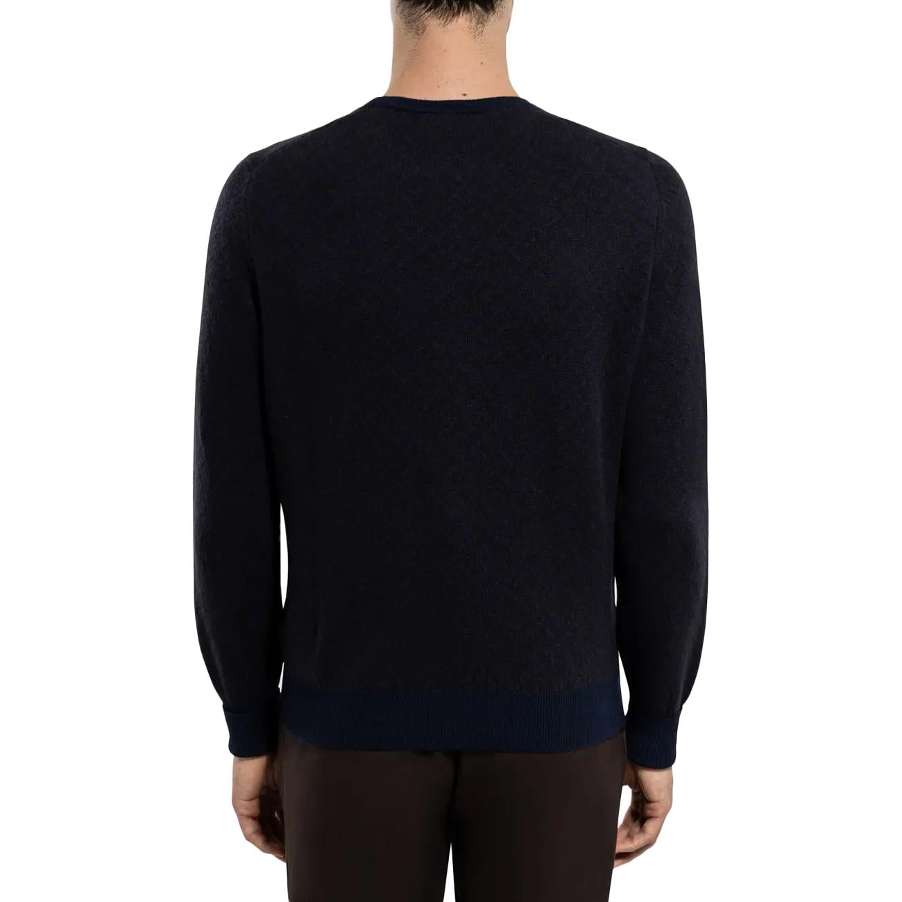 Maglia Girocollo In Cashmere Con Lama Di Rasoio D2K103 RB67 797+598 DRUMOHR 