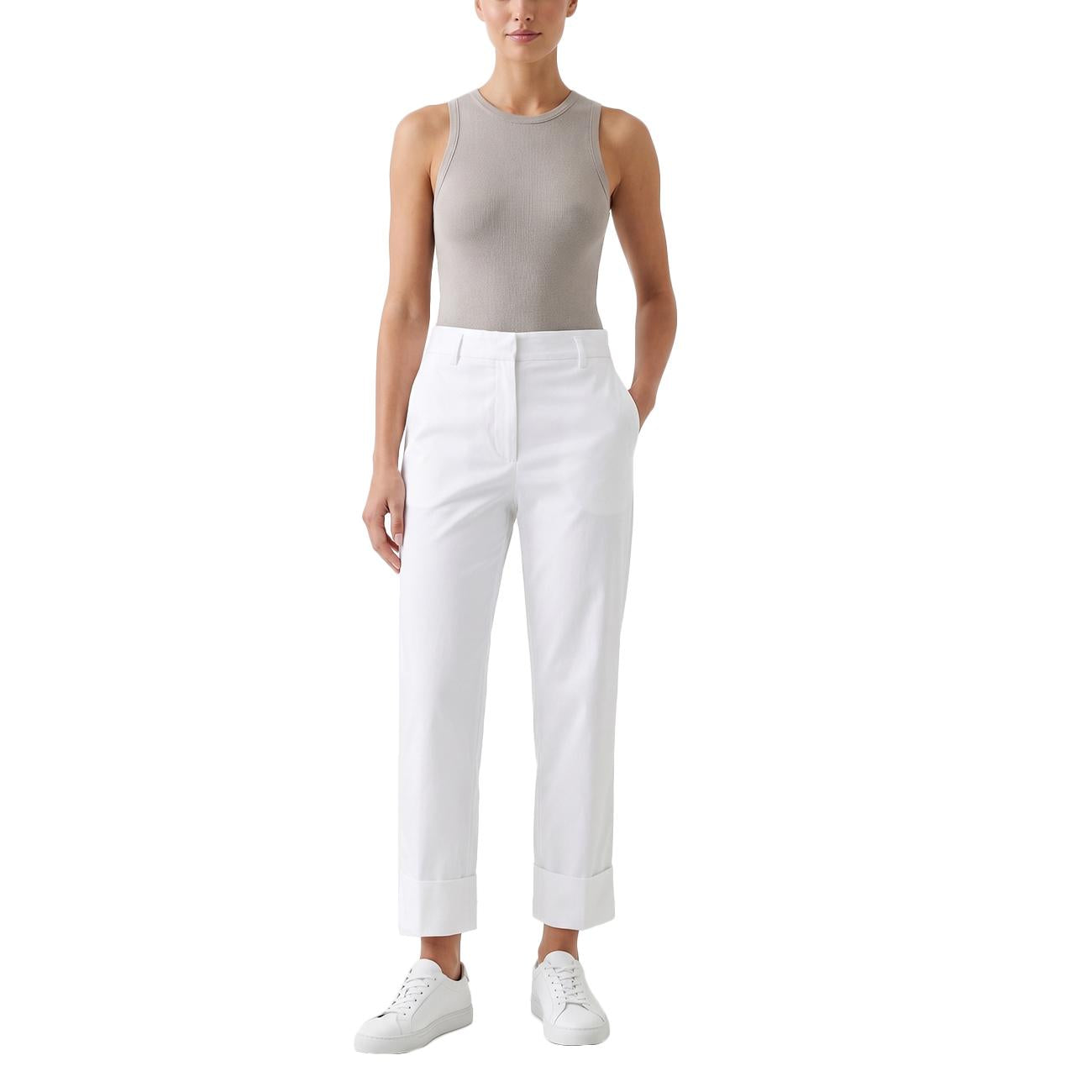 MASCHERONI Pantalone Con Risvolto In Polipene 4276 OTTICO 