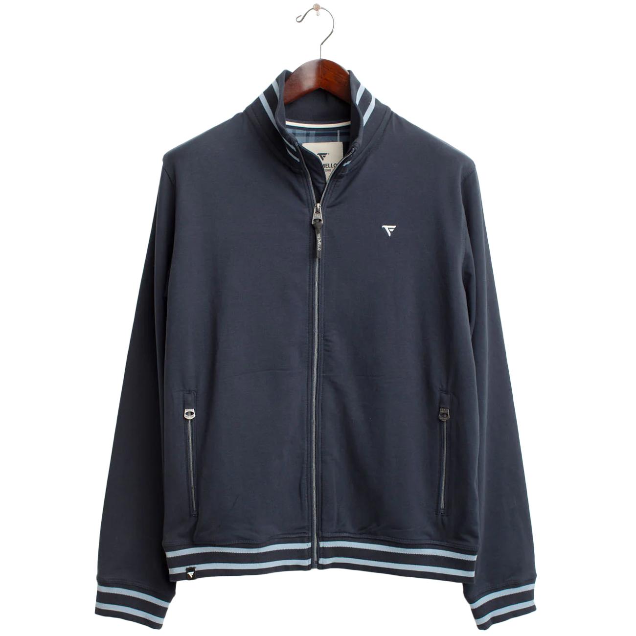 Felpa Full Zip Con Collo In Piedi FM25W03FZ A0601 BLUE FRED MELLO 