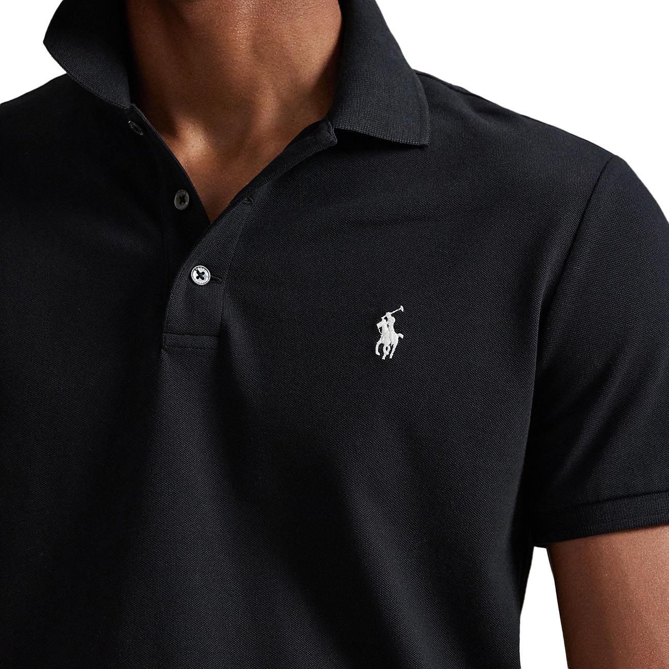 Polo In Rete Elasticizzata Slim Fit 710941439 040 POLO BLACK/C1730SMOKE POLO RALPH LAUREN 