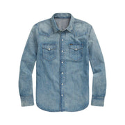 Camicia Western In Denim Slub 710703936 001 RL WESTERN POLO RALPH LAUREN 