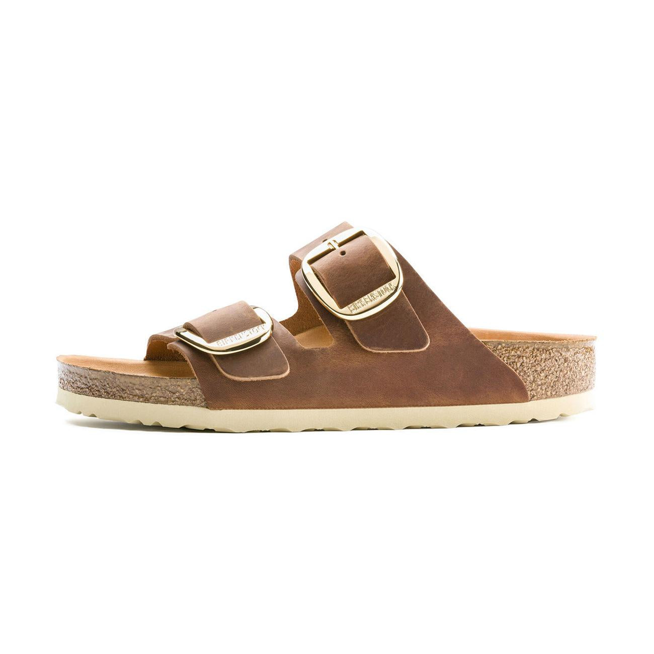 Sandali Arizona Grande Fibbia In Pelle Oliata 1011073 COGNAC BIRKENSTOCK 