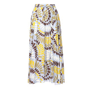 Gonna Lunga Fantasia Petali Donna Polinesia J3715029/37 POLINESIA 1798/AZZ GIALLO/MORO JUCCA 