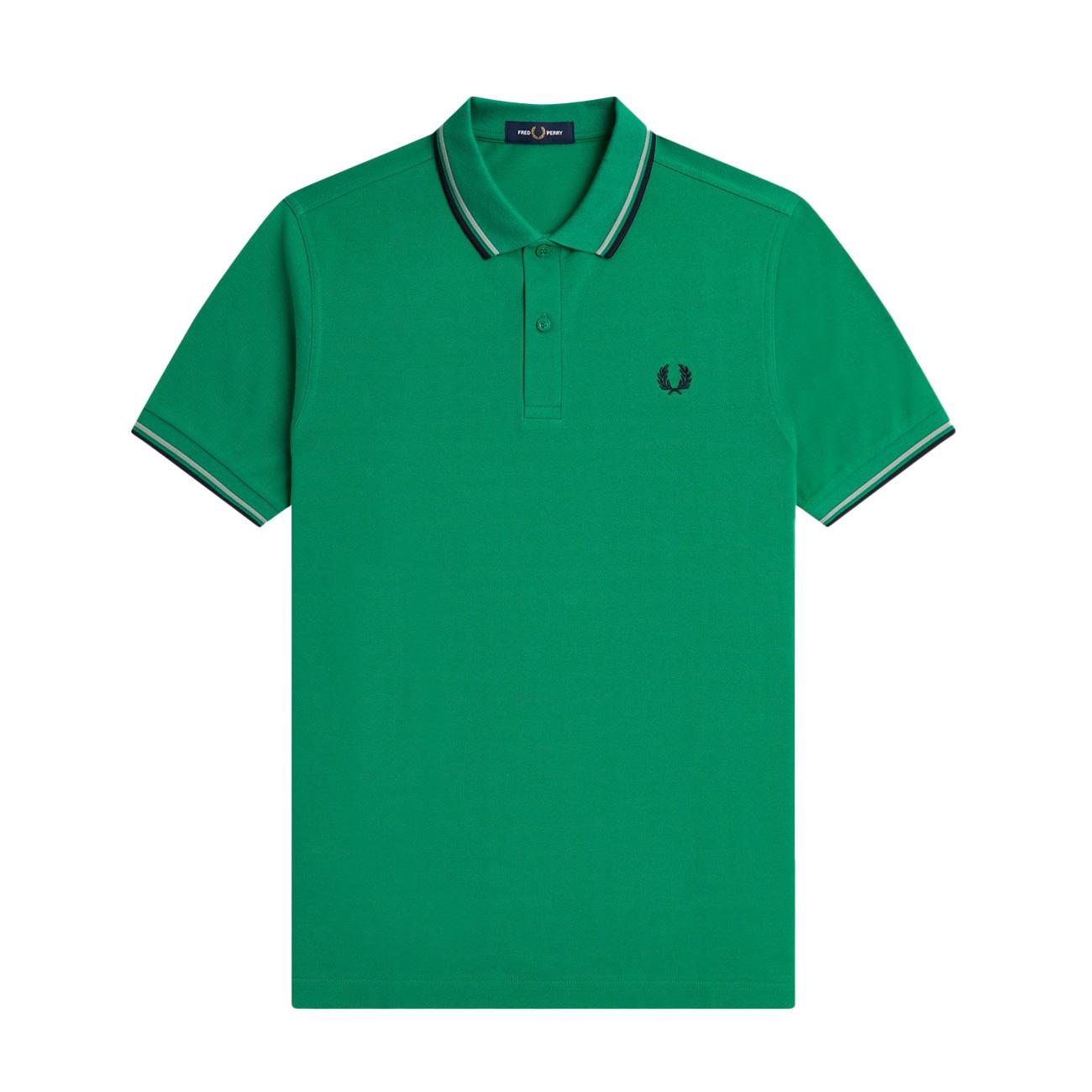Polo Twin Tipped Uomo Green M3600 R34 FP GREEN FRED PERRY 