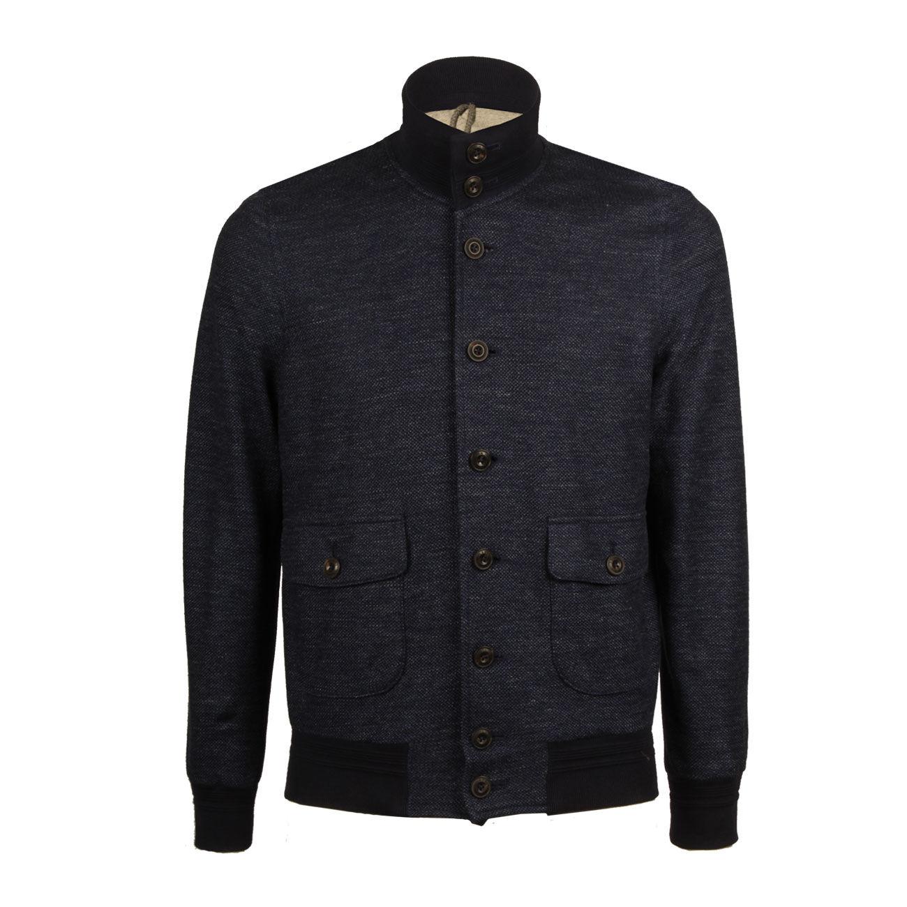 GIUBBINO U. BARRACUDA IN JERSEY C/BOTTONI LBM 35203/5/9314 BLU/GRIGIO L.B.M.1911. 