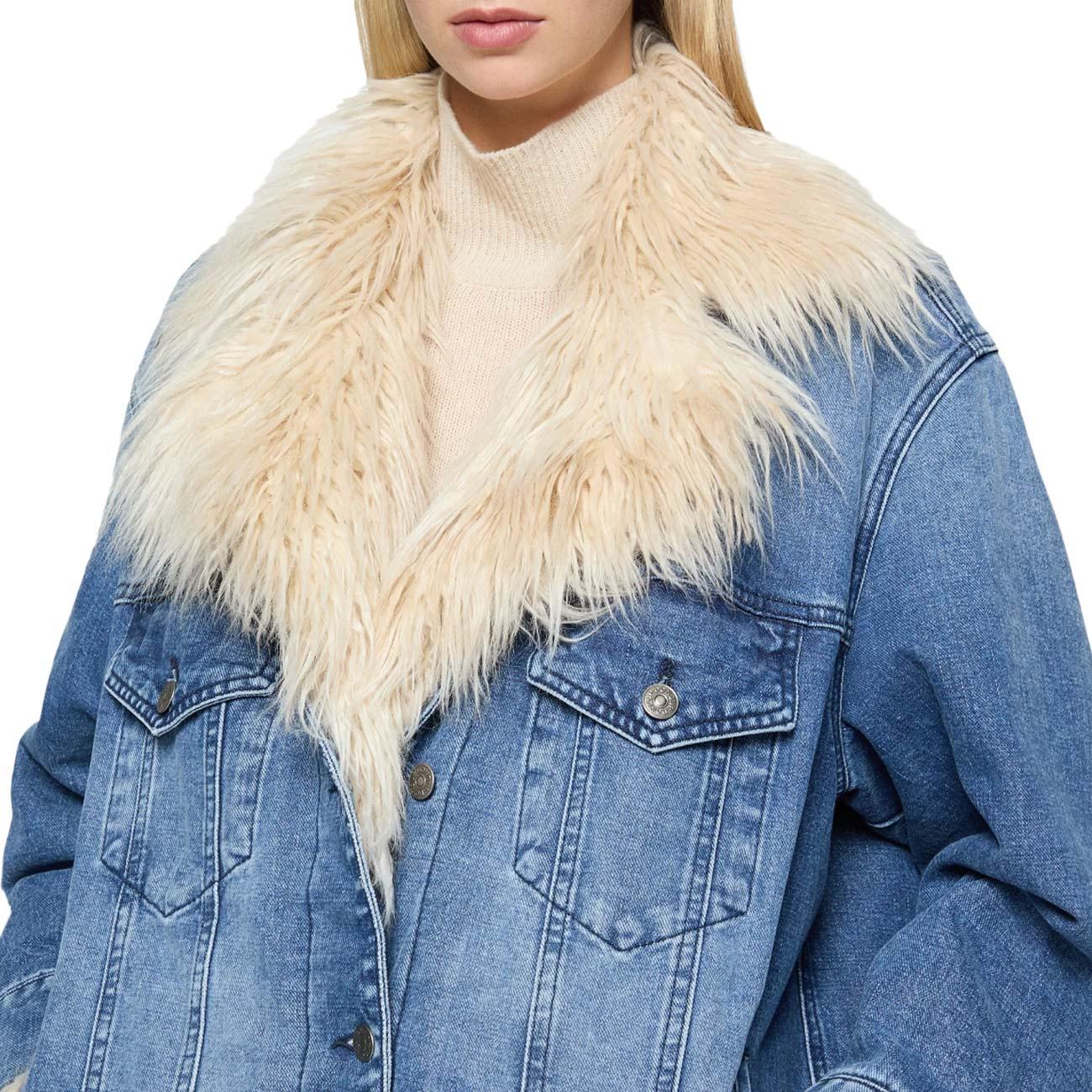 Giacca Over In Denim DJ632 DFH253D IE2 800 DENIM DONDUP 