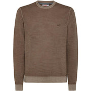 Pullover Round Vintage Uomo Beige Scuro K42127 77 BEIGE SCURO SUN68 
