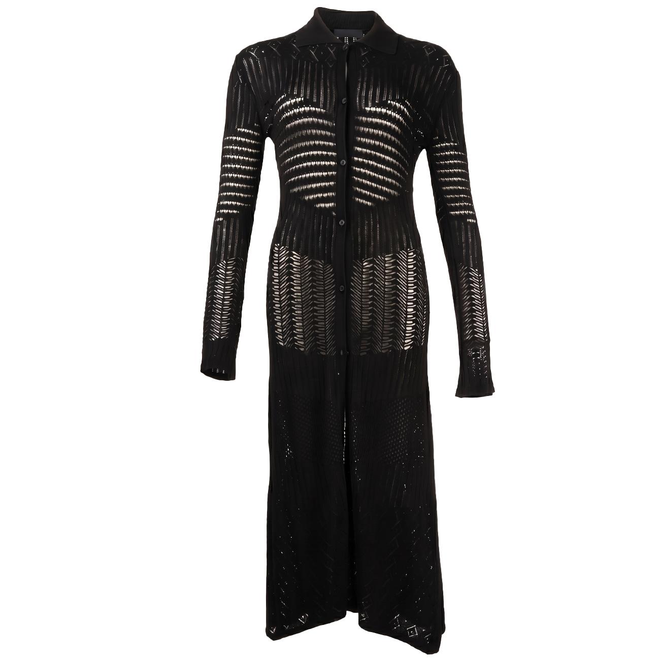 Maxi Cardigan Punto Pizzo MGKD13046 NERO AKEP 