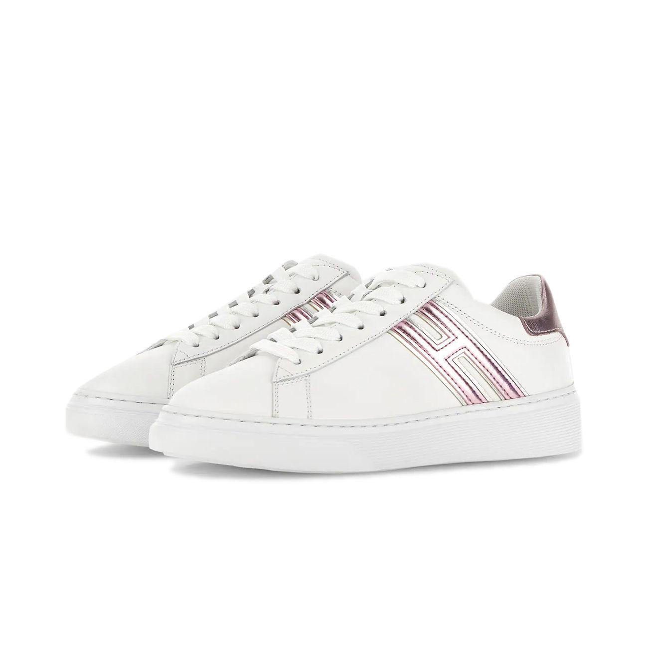 SCARPA D. H365 ALLACCIATO CANALETTO HOGAN HXW3650J310RMW0RUX BIANCO/ROSA HOGAN 
