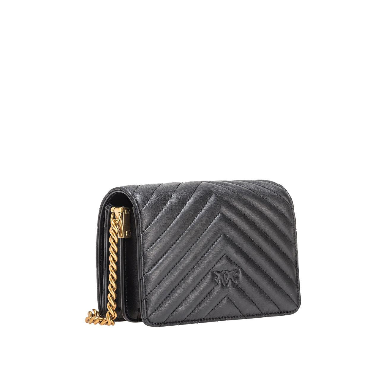 Borsa Love Click Mini Donna Nero Antique Gold 100067/A0GK Z99Q NERO/ANTIQUE GOLD PINKO BAGS 