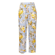 PANTALONE D. DRITTO FANT. FIORE BASE AZZ. JUCCA J3714067/SF/36 POLINESIA 1798/AZZ. GIALLO JUCCA 