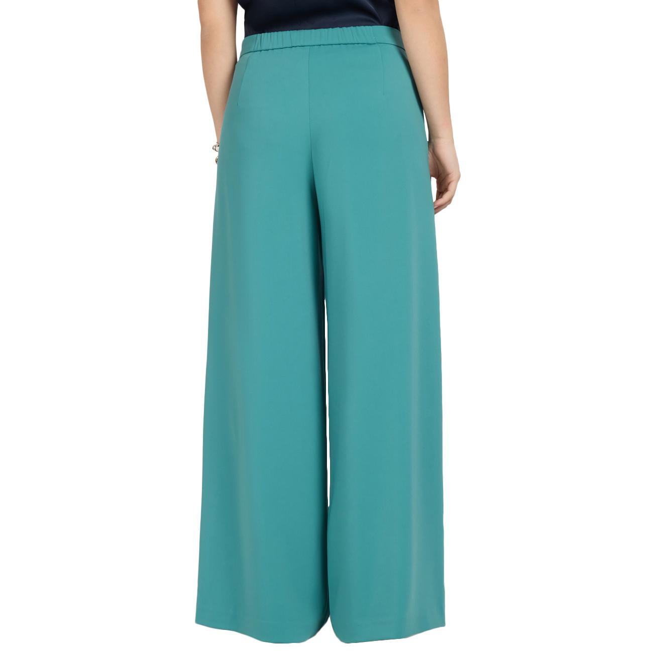 Pantalone Palazzo In Cady P194P000441N B5 GREEN WATER ELENA MIRO' 
