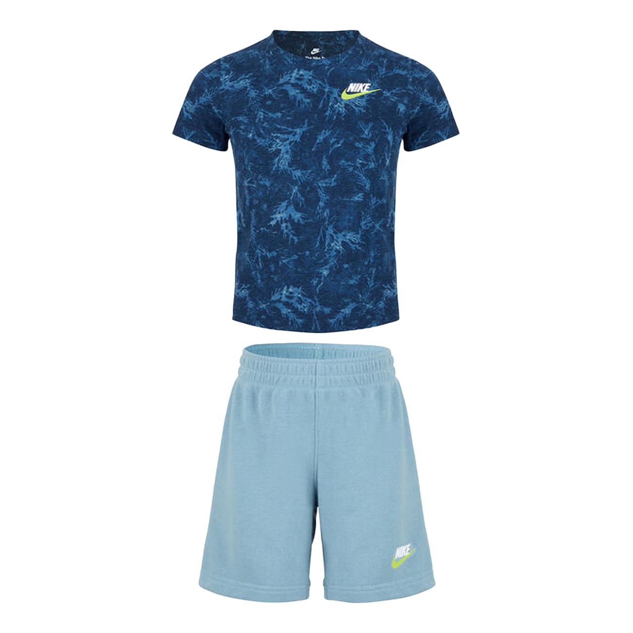 Set T-Shirt + Short Leaf Dye Bimbo Baiwornblue NK/86J519 BAIWORNBLUE NIKE 