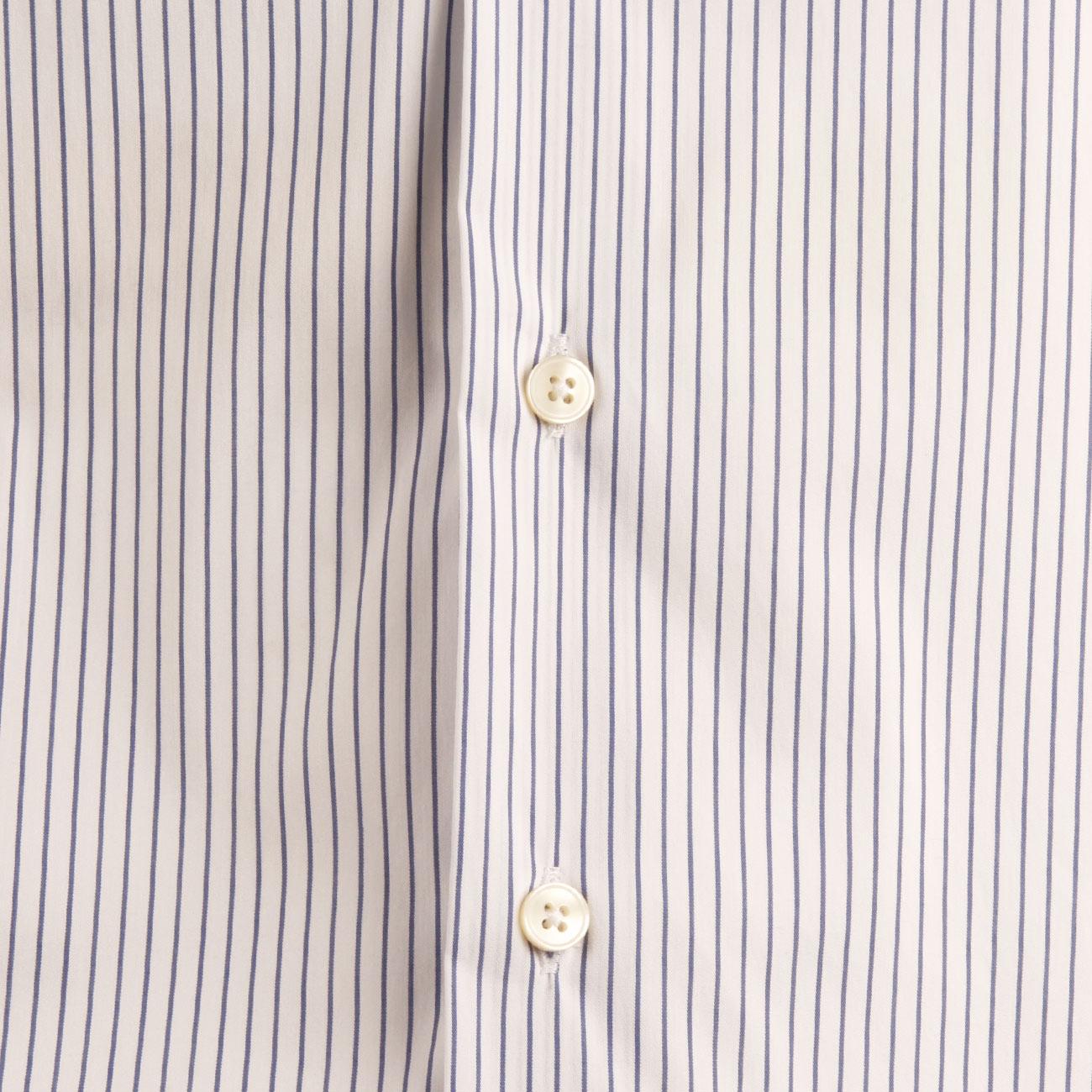 Camicia Rigata Collo Francese Uomo Bianco Blu UB5FUR RC1/B.CO/BLU GUGLIELMINOTTI 