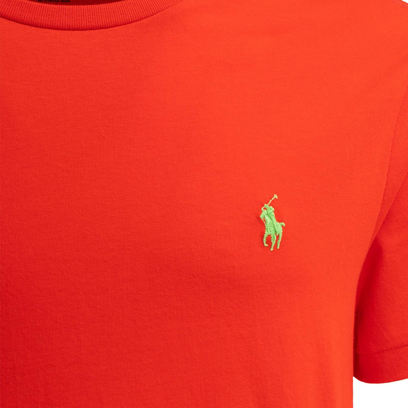 T-Shirt Girocollo In Cotone Con Logo Uomo Red 710671438 262 RED POLO RALPH LAUREN 