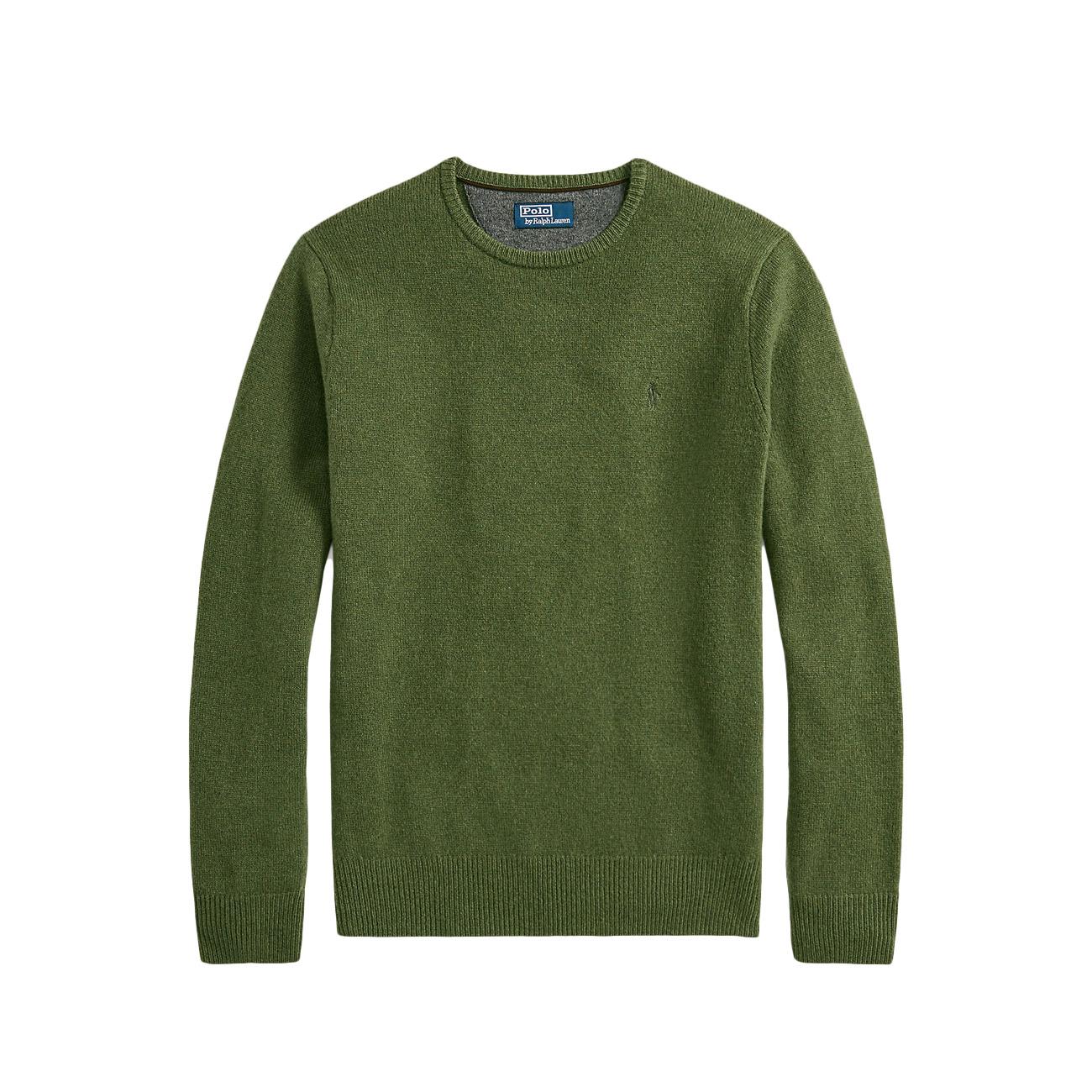 Pullover Lambswool Uomo Classic Olive Heather 710876714 017 CLASSIC OLIVE HEATHER POLO RALPH LAUREN 