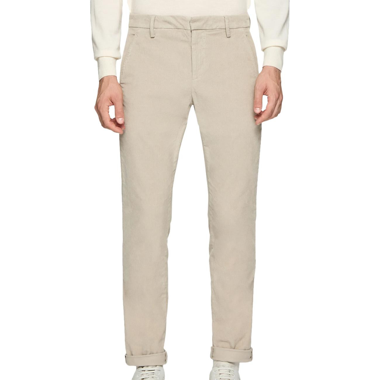 Pantalone Gaubert In Velluto UP235 VS0028U PTD 020 BEIGE DONDUP 