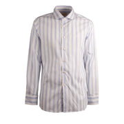 CAMICIA U. M/L RIGATA C/FRANCESE GUGLIELMINOTTI QJ4FUR RB4/B.CO/AZZURRO GUGLIELMINOTTI 