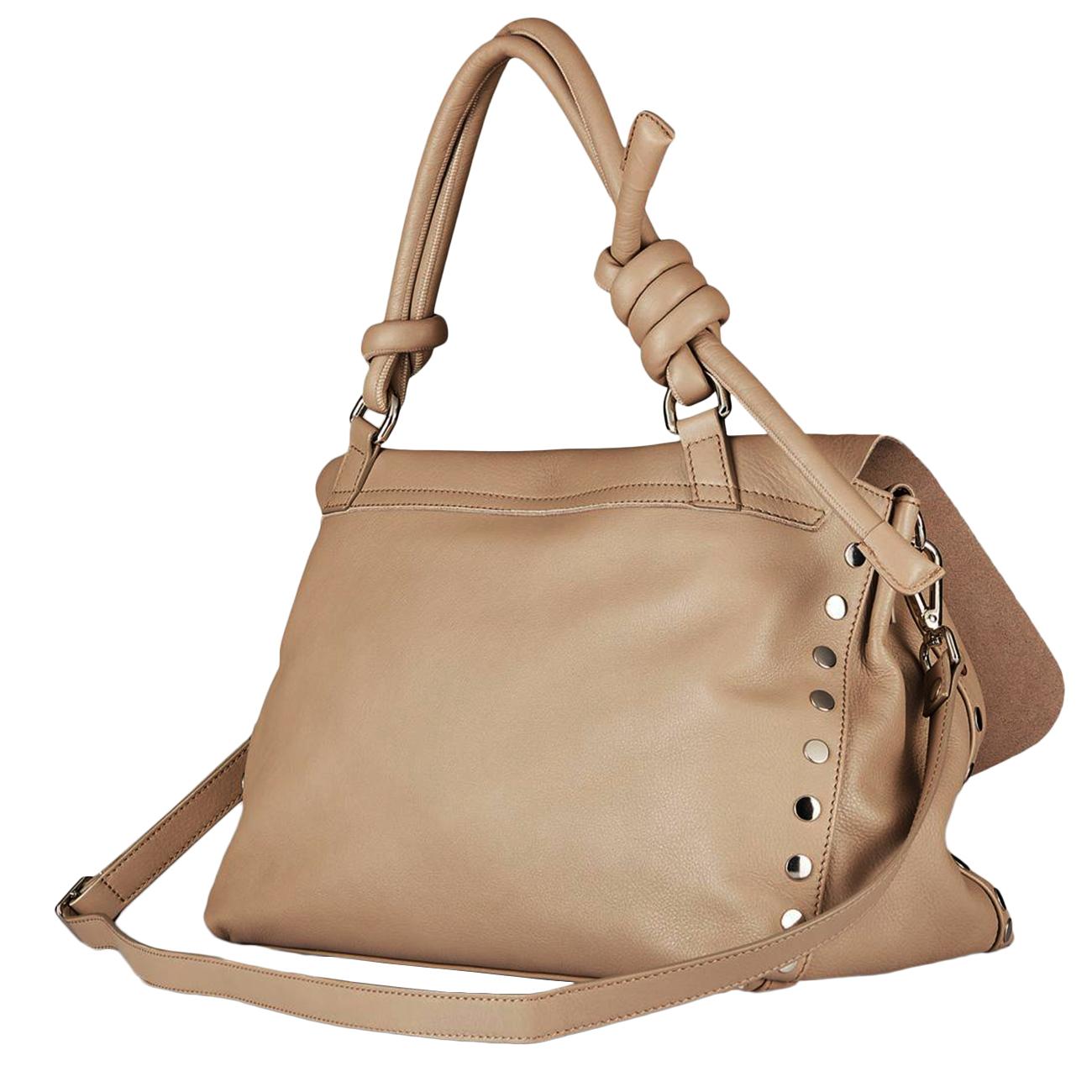 Borsa Postina M Piuma Knot Donna Beige Acacia 068090 0660000 M Z0220 BEIGE ACACIA ZANELLATO 