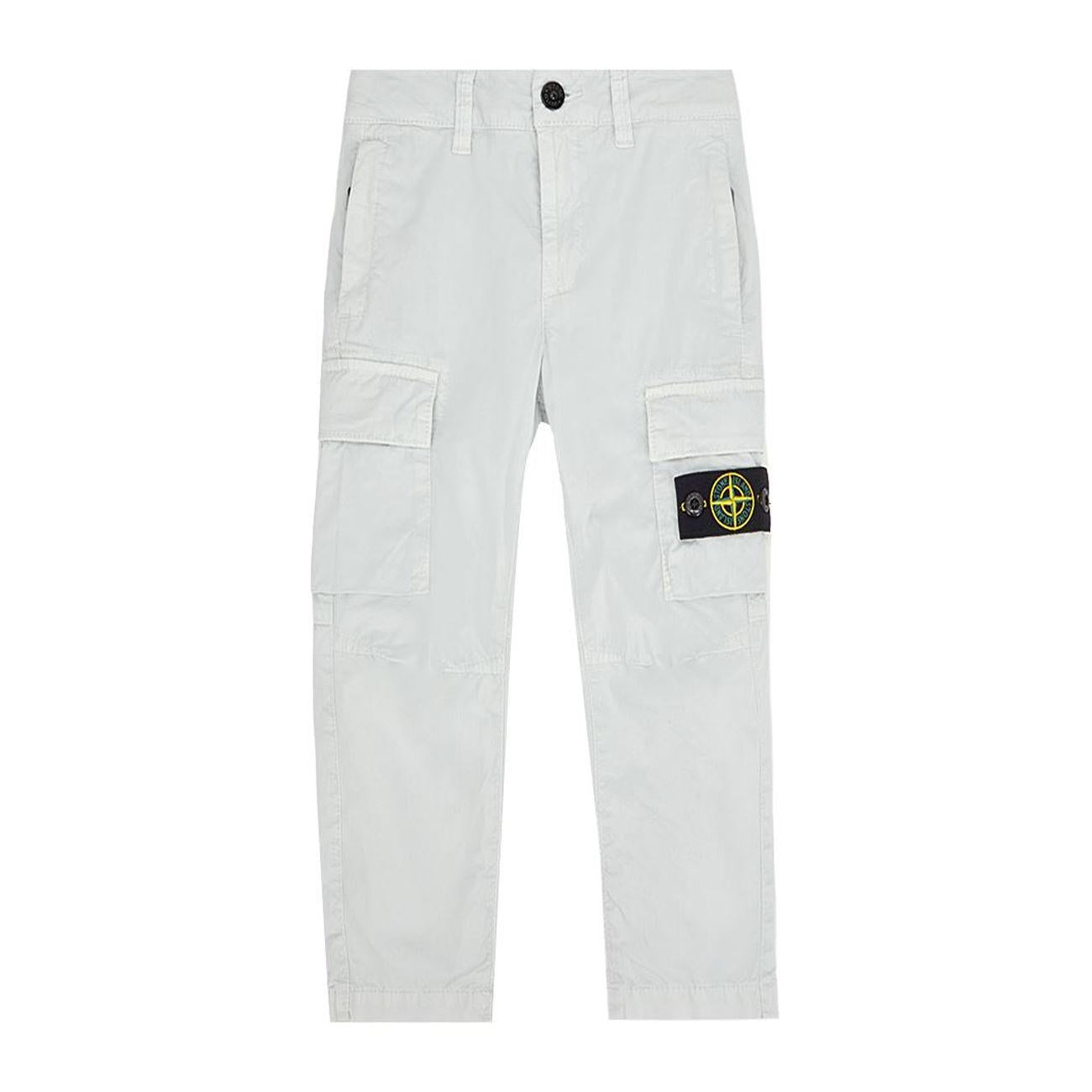 PANTALONE BIMBO REGULAR TAPERED STONE ISLAND 781630410 V0161 PEARLGREY STONE ISLAND 