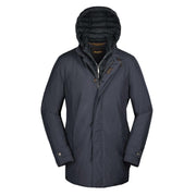 Cappotto Raffaello Stp Con Cappuccio Staccabile Uomo Blu MOUGI100261 U0498 BLU MOORER 