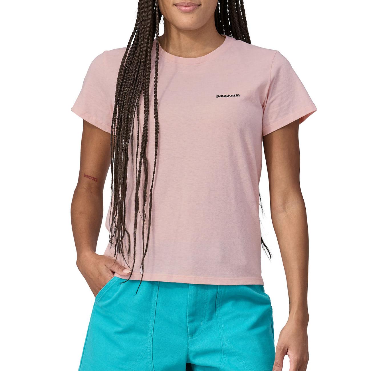 T-Shirt Logo Responsabili-Tee Donna Whisker Pink 37567 POLW P-6 OUTLINE: WHISKER PINK PATAGONIA 