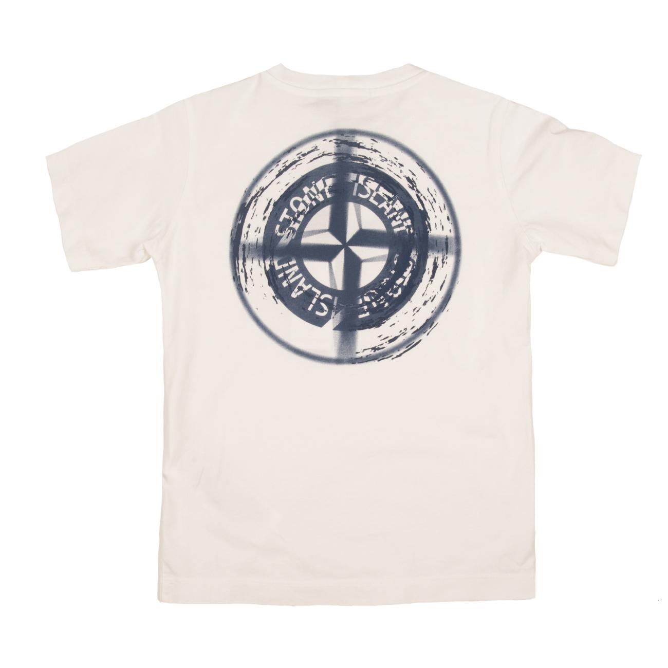 T-Shirt Drop Shot One Bambino White 781621053 V0001 WHITE STONE ISLAND 