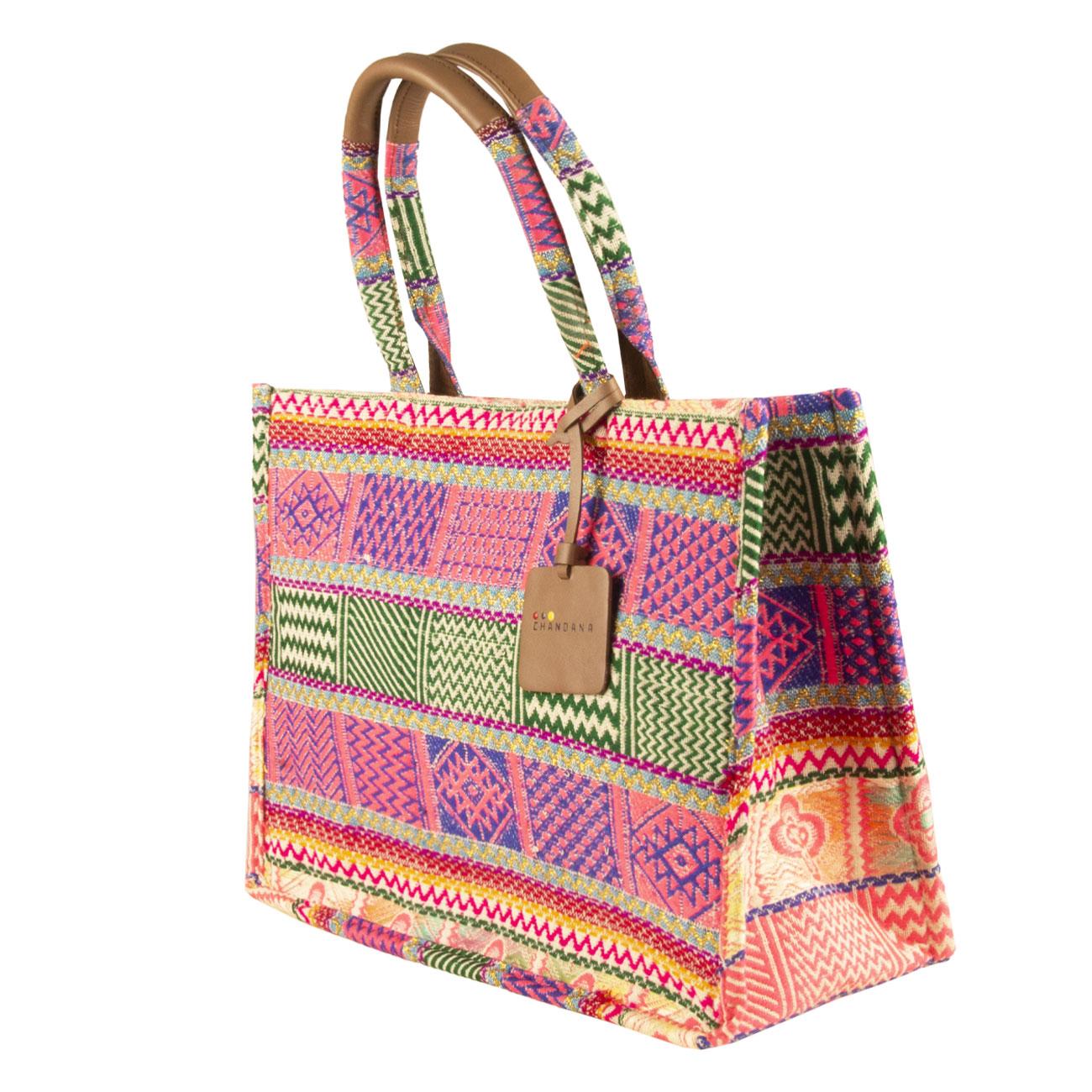 Borsa Tote Salvador Mid Multicolor Lurex SALVADOR MID MULTIC/LUREX CHANDANA 