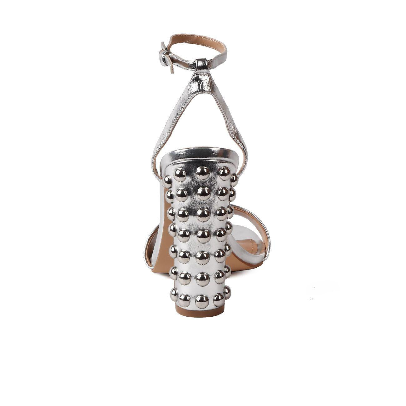 Sandali Con Tacco Grosso Borchiato ARIANNA ARGENTO STEVE MADDEN 