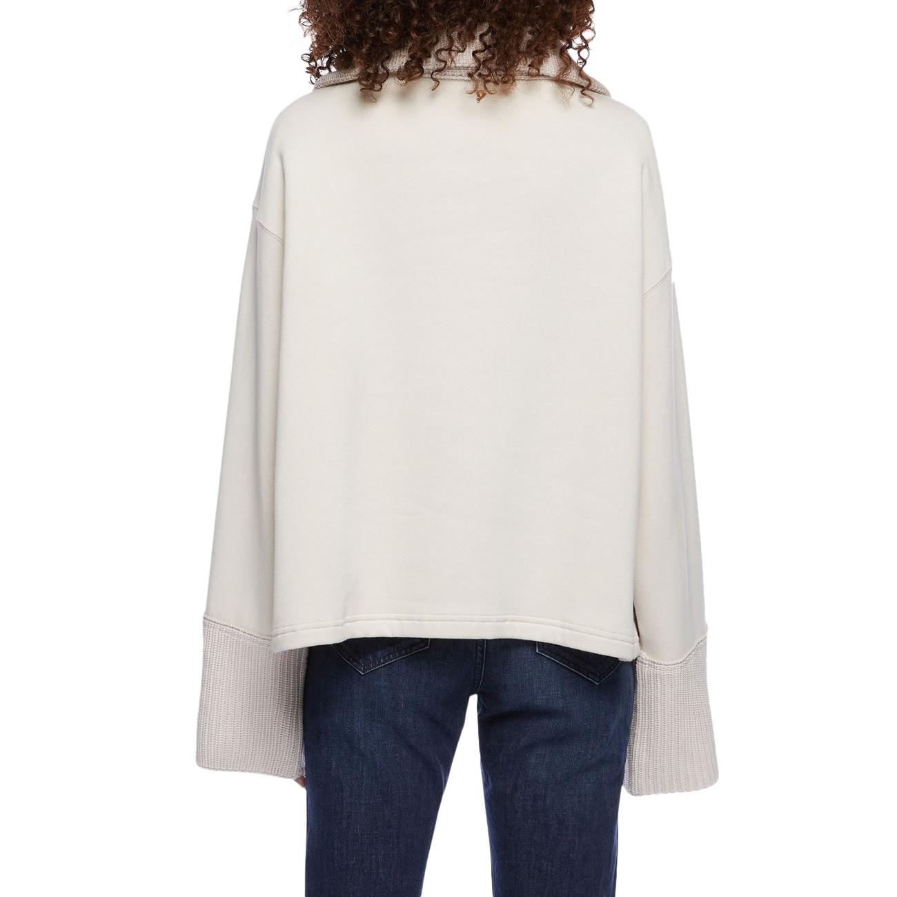 Felpa Mezza Zip Over F476 KF0206D XXX 010 LIEVITO DONDUP 