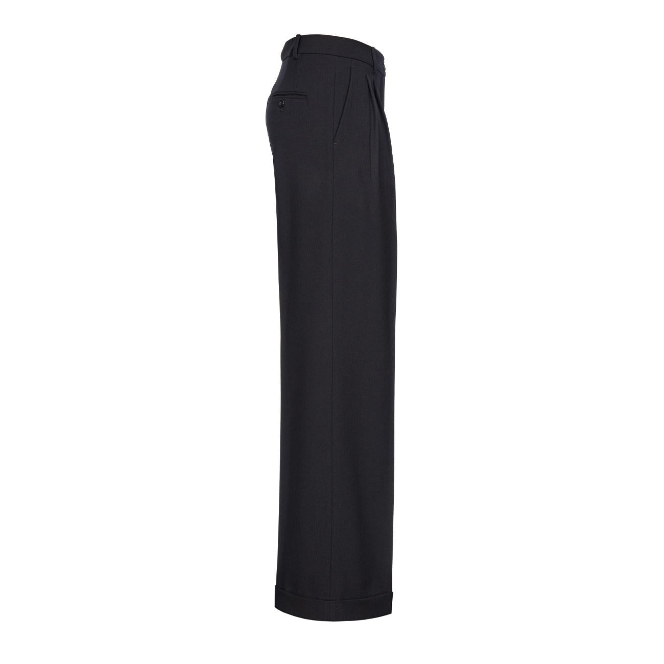 Pantalone Peru' In Twill Di Lana Donna Nero Limousine 103701/A1XX Z99 NERO LIMOUSINE PINKO 