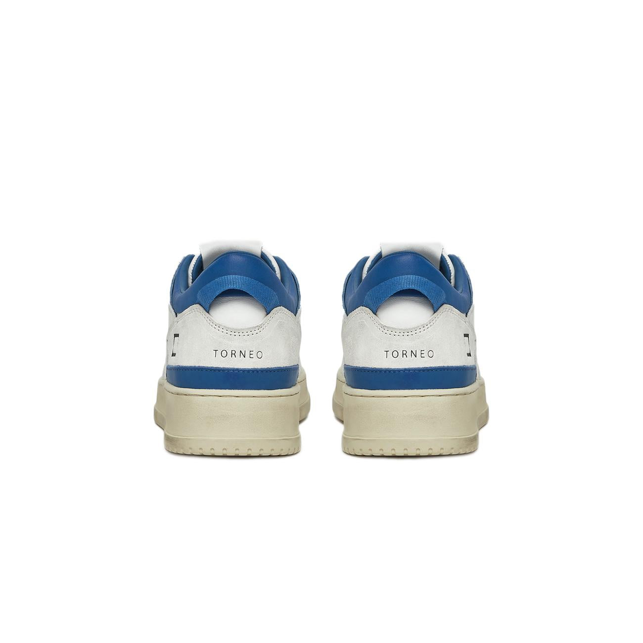 Sneakers Torneo Leather Uomo White Bluette M401-TO-LE-WE WHITE/BLUETTE D.A.T.E. 