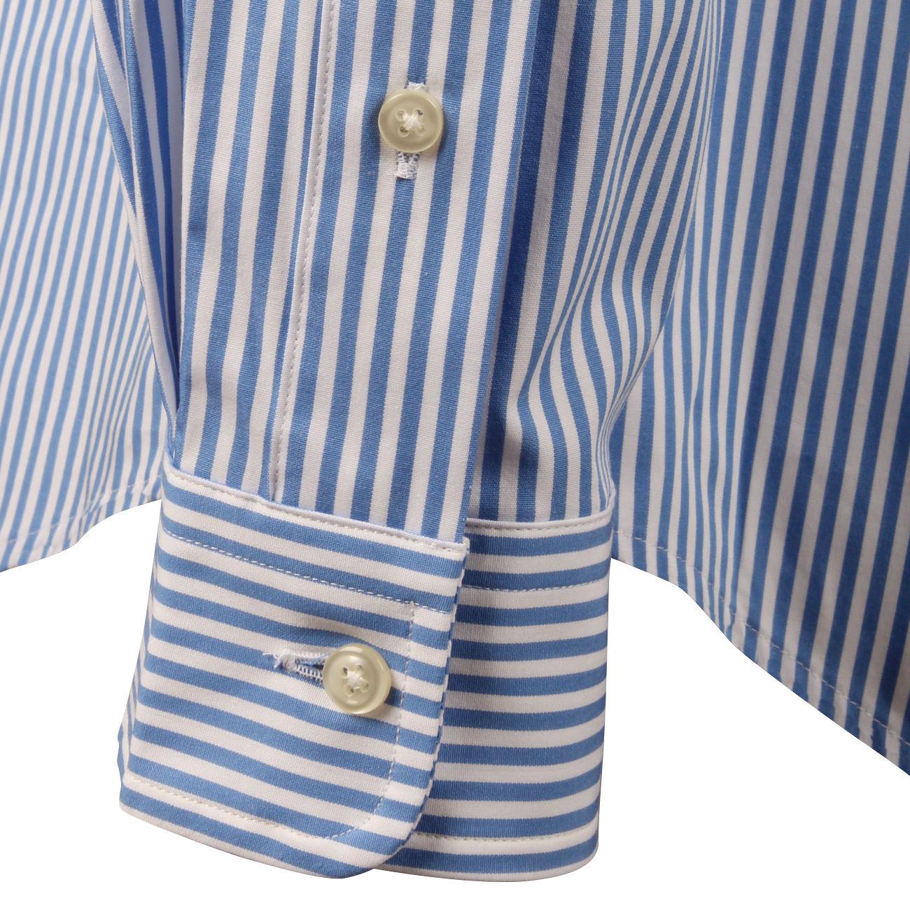 Camicia Popeline Slim Fit Uomo Light Blue White 710859881 001 LIGHTBLUE/WHITE POLO RALPH LAUREN 