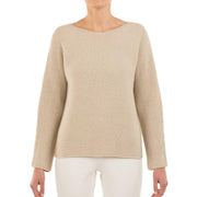 Pullover Scollo A Barca Donna Beige 26592 8150 BEIGE LE TRICOT PERUGIA 